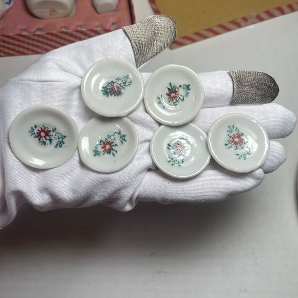 Antique Vintage 1940’s Mini Tea Set 15 piece Occupied Japan Original box - Picture 9 of 11